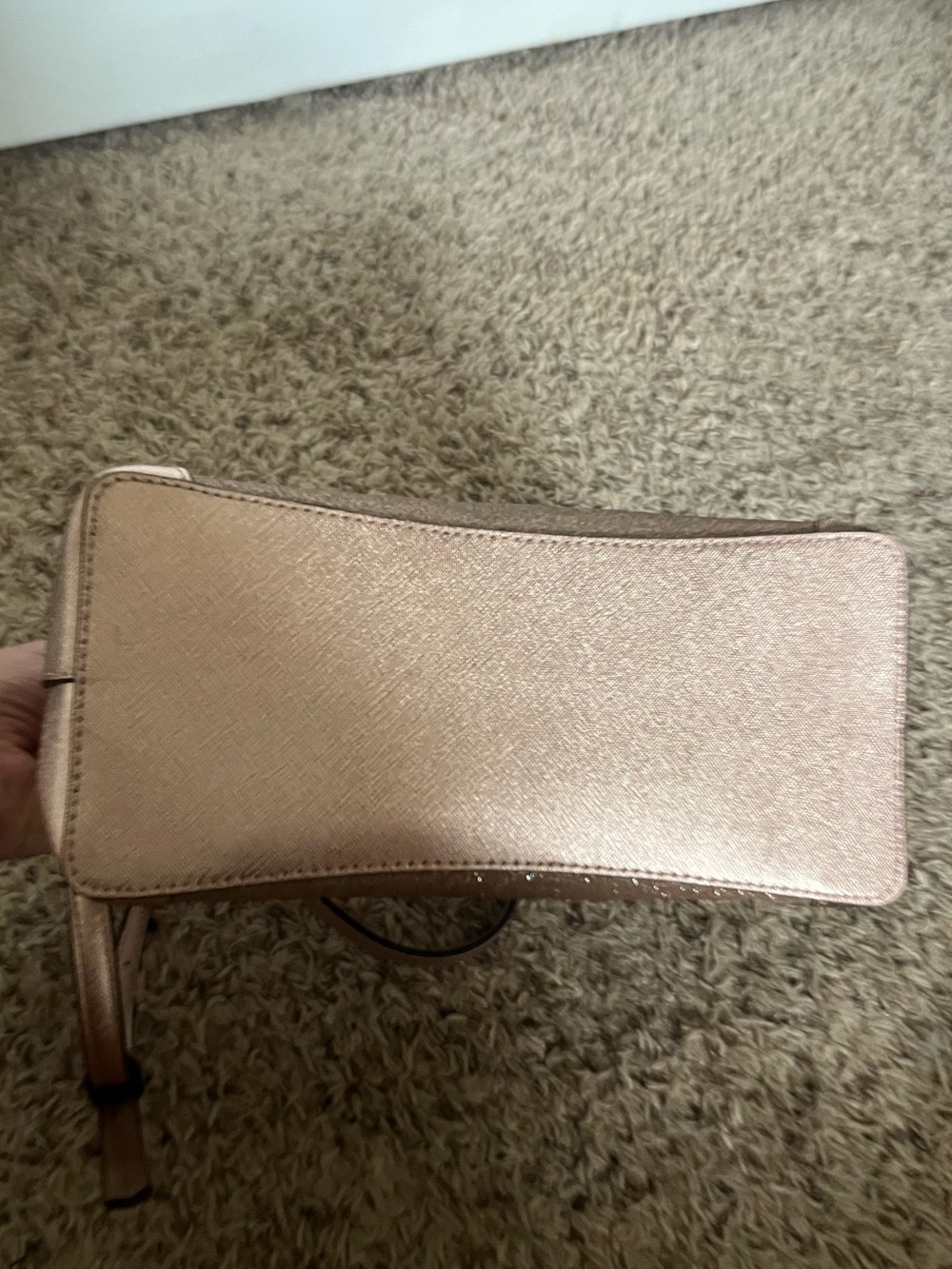 kate spade Rose Gold Glitter Satchel Bag - Picture 5 of 5